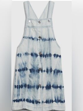 GAP Kids Tie-Dye Gray and Blue Denim Dress Size M (8/10)